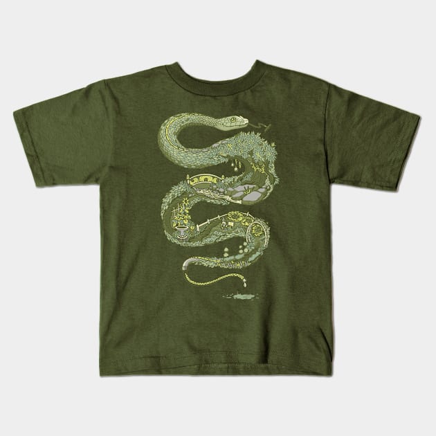 Garden Snake Kids T-Shirt by Made With Awesome